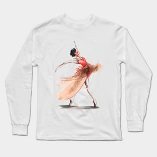 Ballet Dance Drawing Long Sleeve T-Shirt